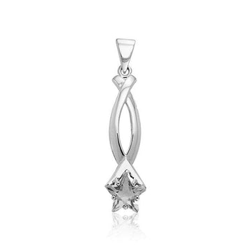 Designer Elegant Oval Cubic Zirconia Star Pendant TPD2283 - Jewelry